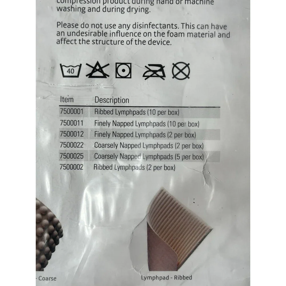 3 Pack Medi Coarsely Napped Lymphpads Replacement Pads Oedema Therapy 7500025